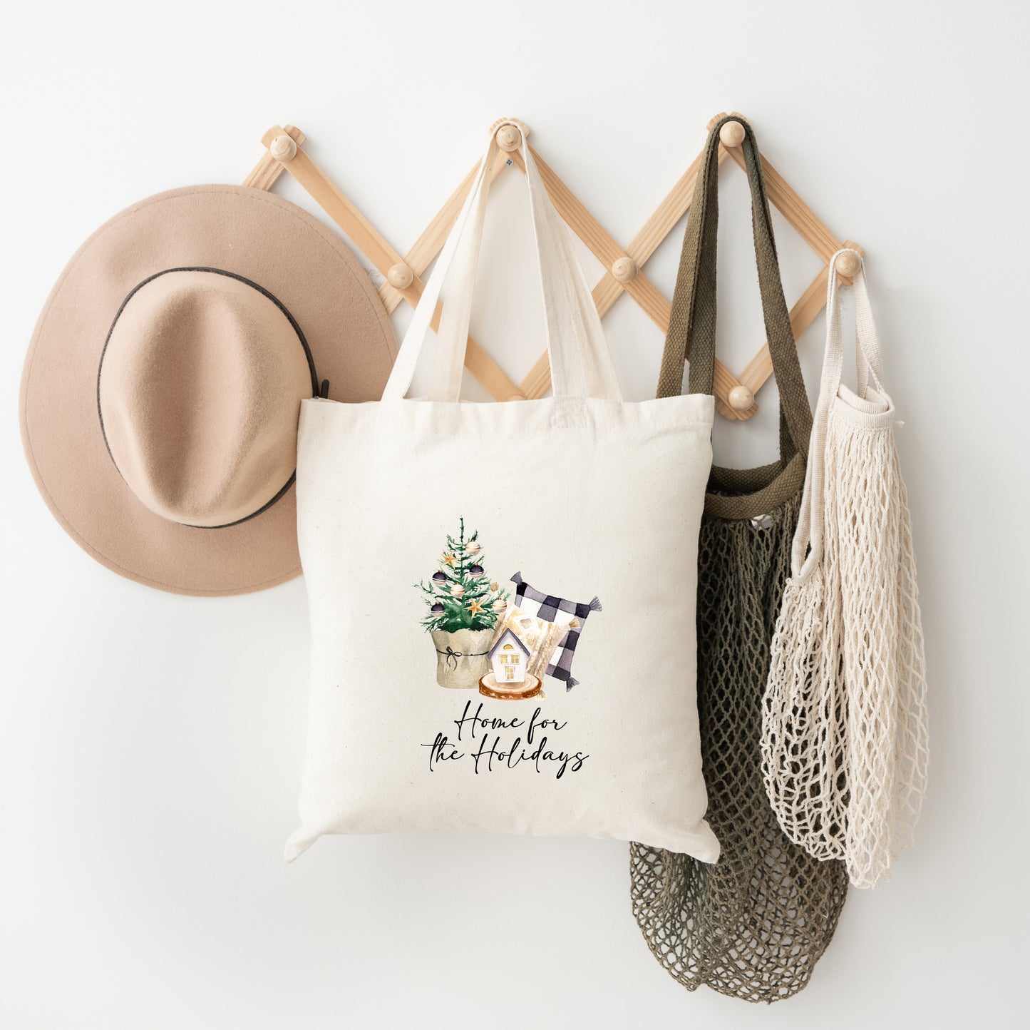 Home For The Holidays Modern | Tote Bag