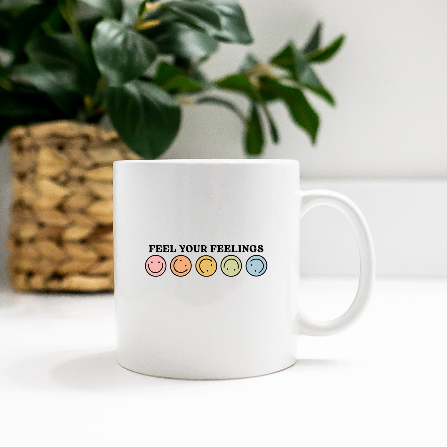 Feel Your Feelings Rainbow Smileys | Mug