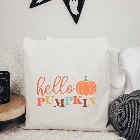 Cursive Hello Pumpkin | Tote Bag