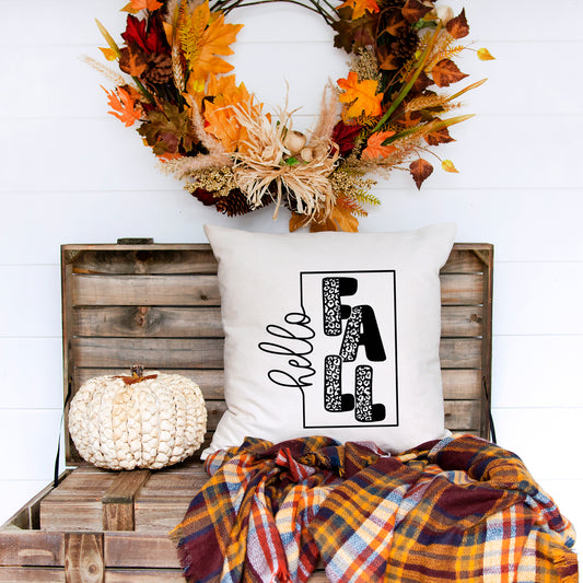 Hello Fall Square | Pillow Cover