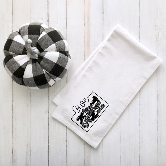 Give Thanks Pumpkin | Tea Towel