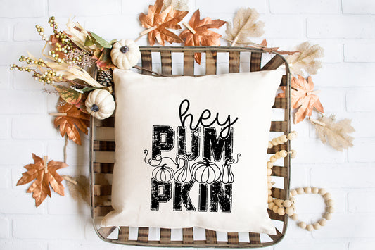 Hey Pumpkin Distressed | Pillow Cover