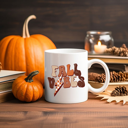 Retro Fall Vibes Wavy | Mug