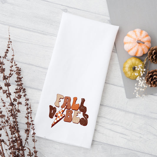 Retro Fall Vibes Wavy | Tea Towel