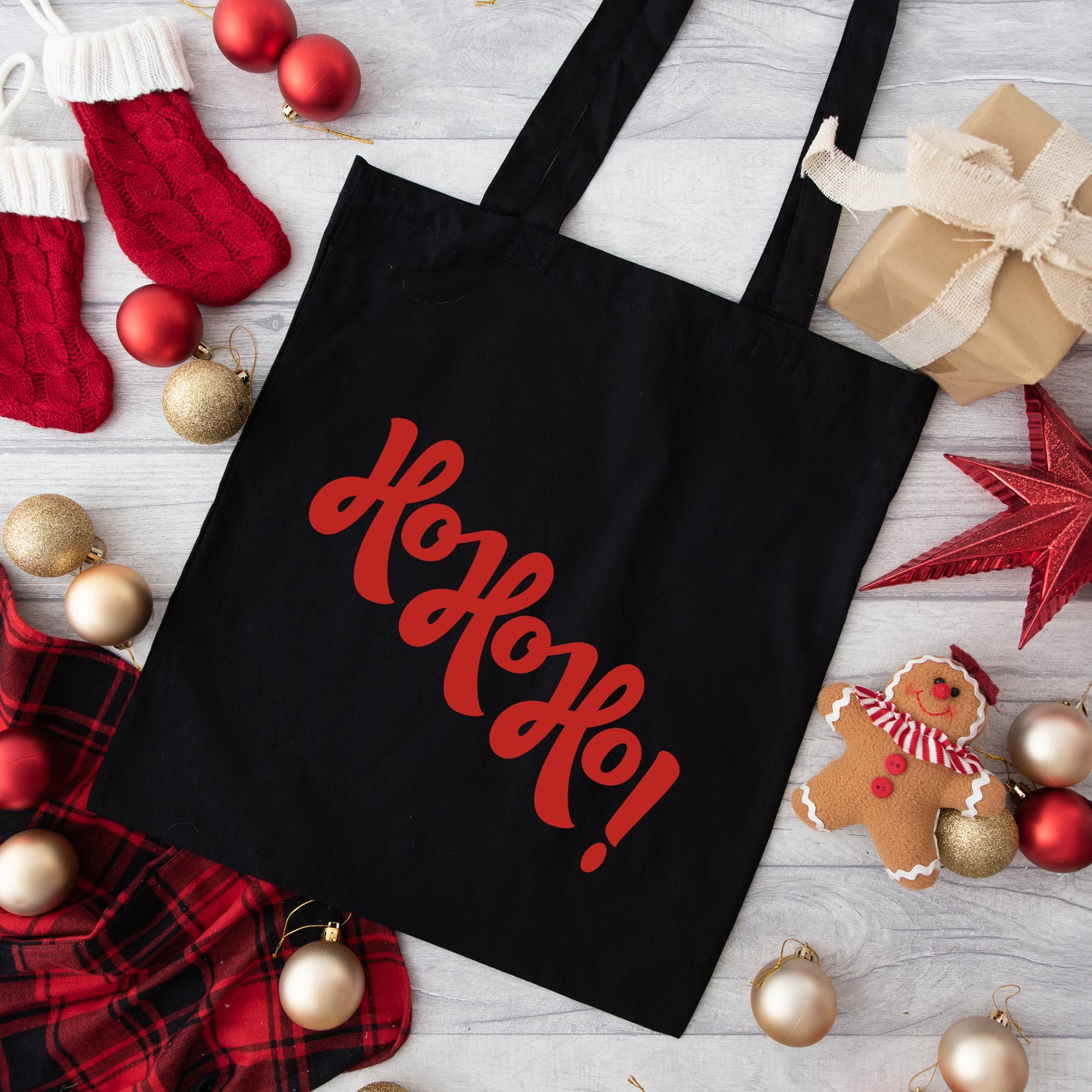 Diagonal Ho Ho Ho | Tote Bag