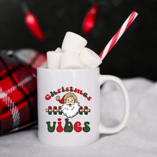 Christmas Vibes Checkered | Mug