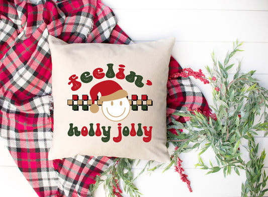 Feelin' Holly Jolly | Pillow Cover
