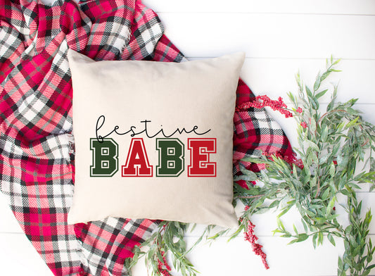 Festive Babe | Pillow Cover