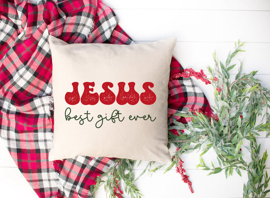 Jesus Best Gift Ever Cursive | Pillow Cover