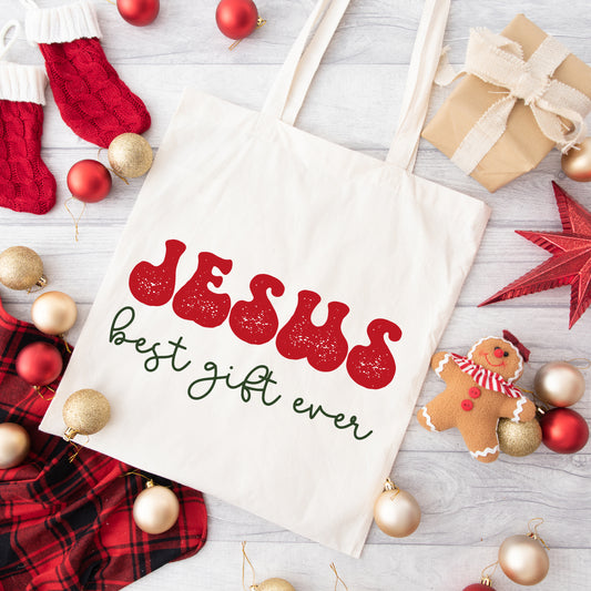 Jesus Best Gift Ever Cursive | Tote Bag