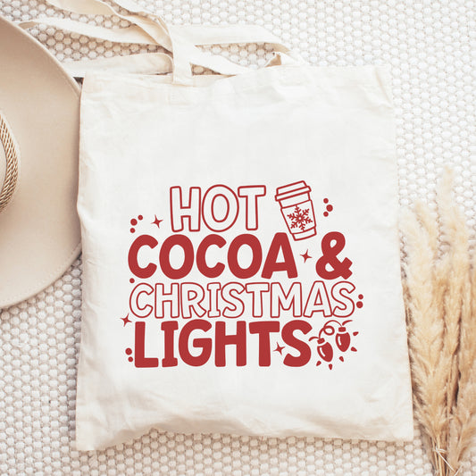 Hot Cocoa And Christmas Lights | Tote Bag