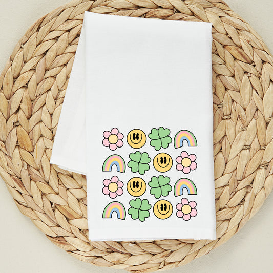 Smiley Clover Daisy | Tea Towel