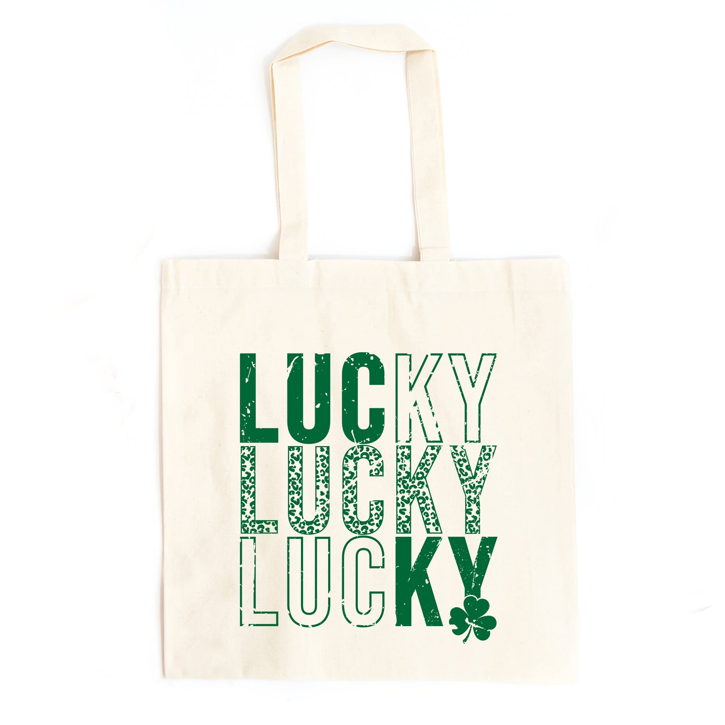 Lucky Stacked Distressed | Tote Bag