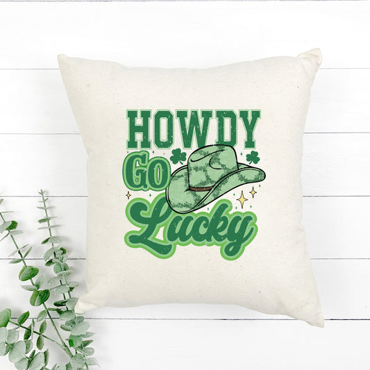 Howdy Go Lucky Cowboy Hat | Pillow Cover