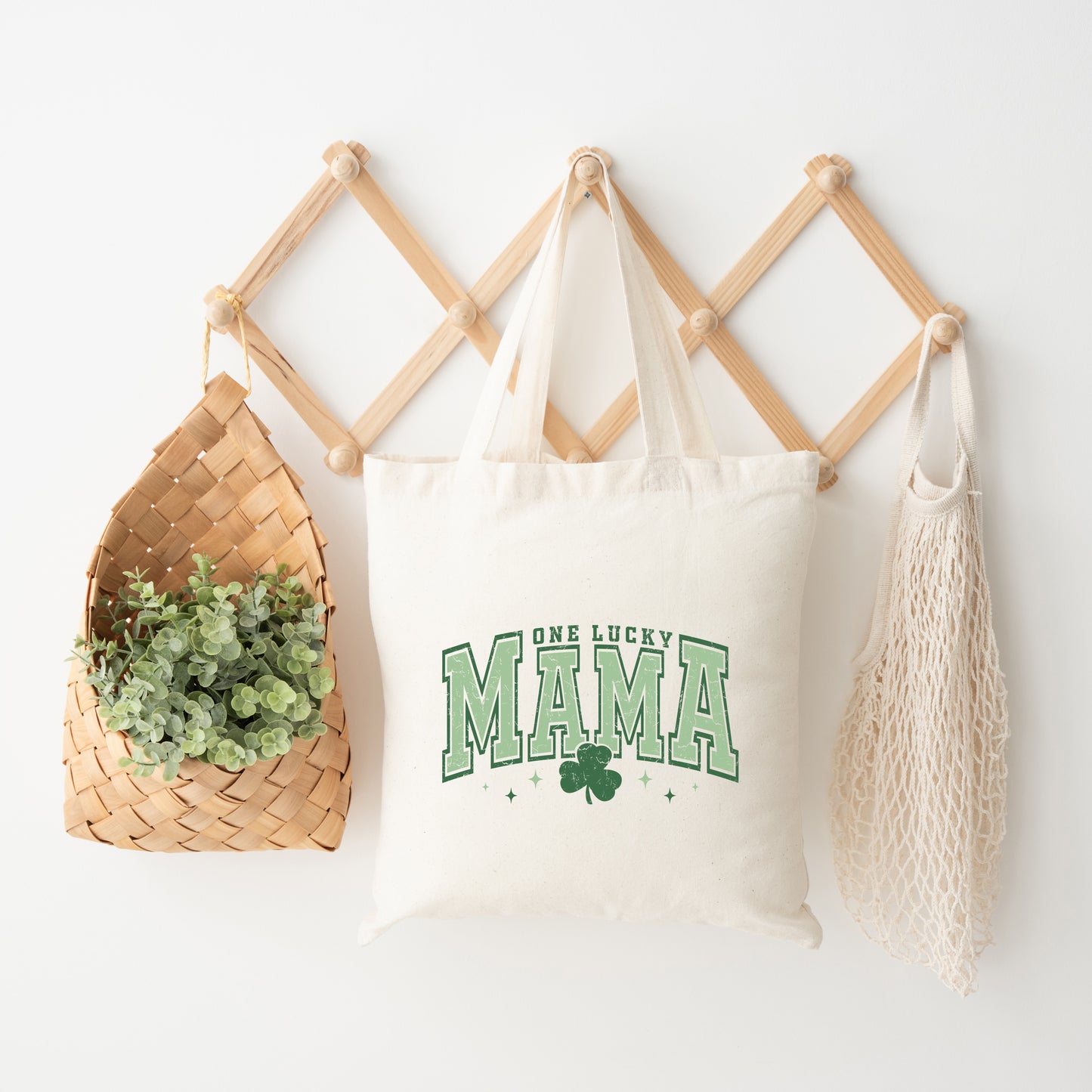 Lucky Mama Varsity Clover | Tote Bag