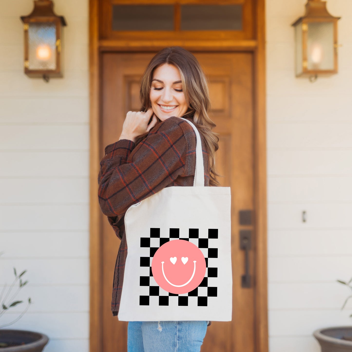 Valentines Pink Smiley | Tote Bag