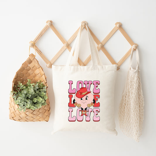 Love Stacked Western Heart | Tote Bag