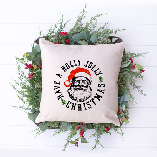 Holly Jolly Santa | Pillow Cover
