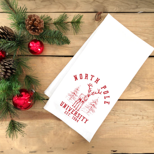 North Pole University Deer | Tea Towel