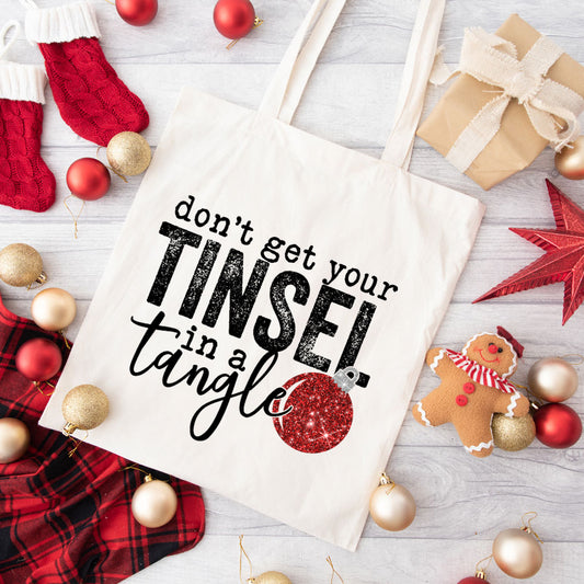 Tinsel In A Tangle Bulb | Tote Bag