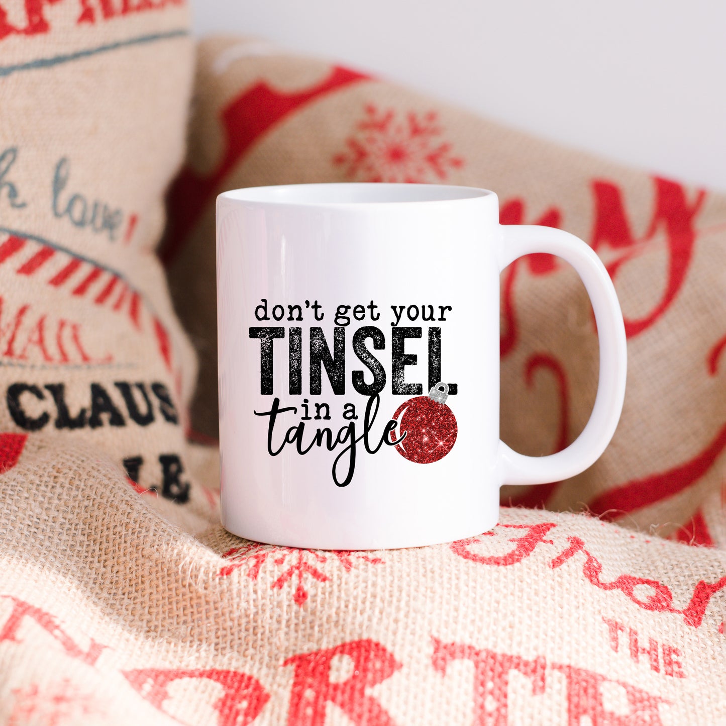 Tinsel In A Tangle Bulb | Mug