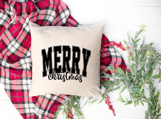 Merry Christmas Cursive Bold | Pillow Cover