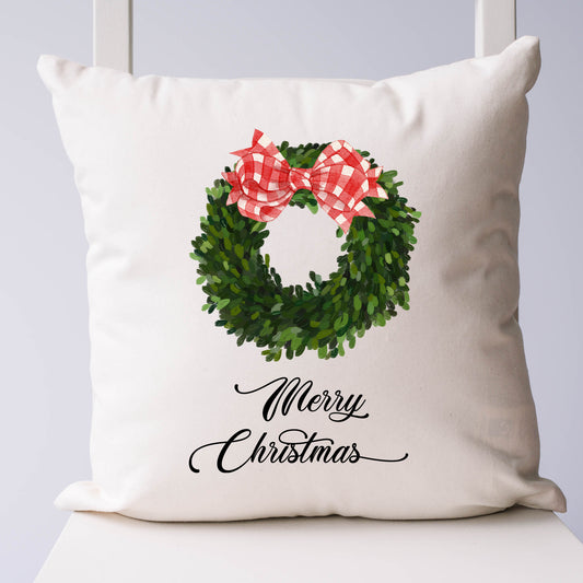 Merry Christmas Wreath | Pillow Cover