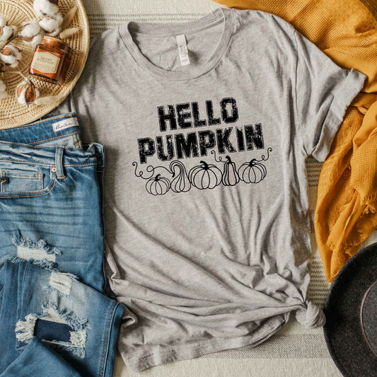 Hello Pumpkin Distressed | DTF Transfer