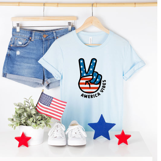 Peace Sign Flag Vibes | DTF Transfer