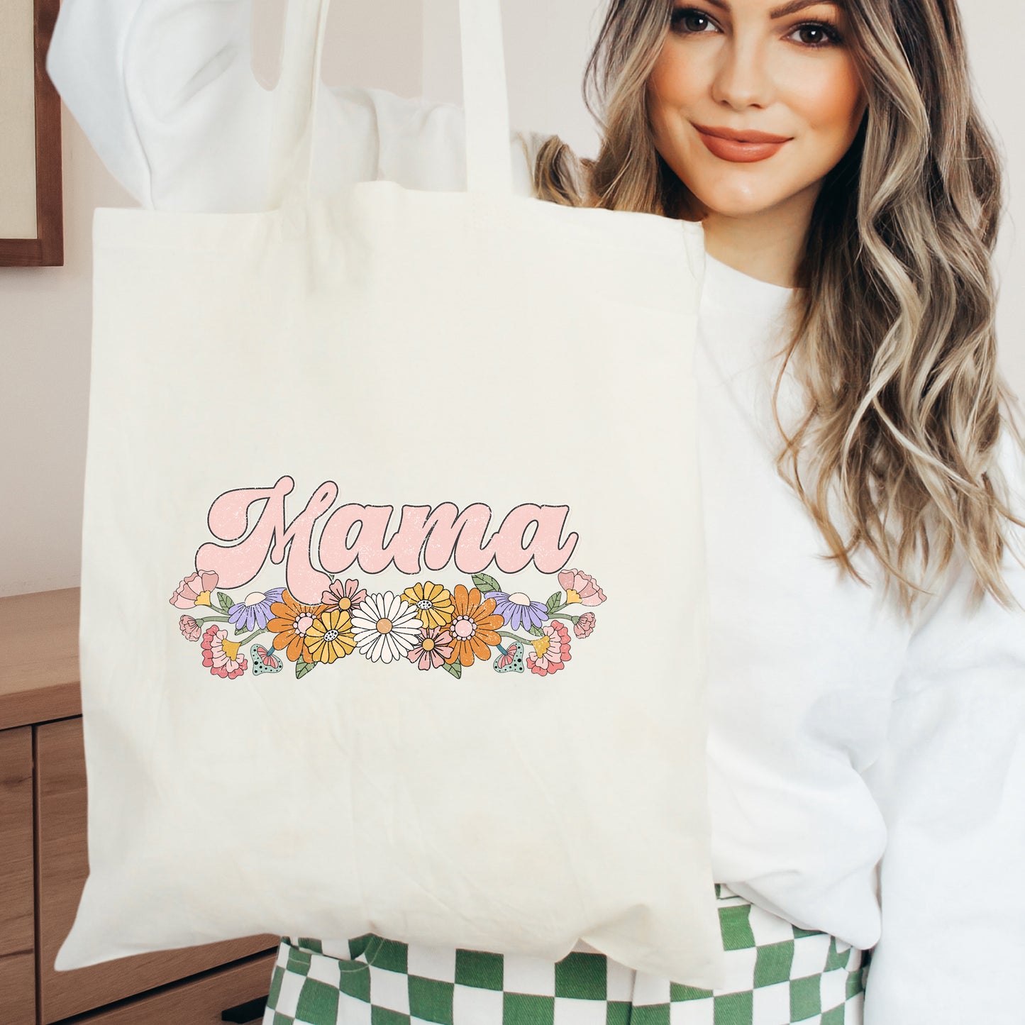 Mama Flowers Grunge | Tote Bag