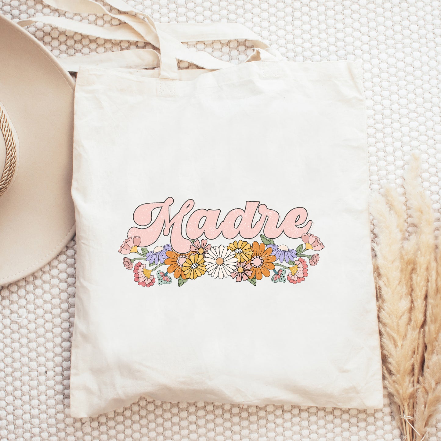 Madre Flowers Grunge | Tote Bag