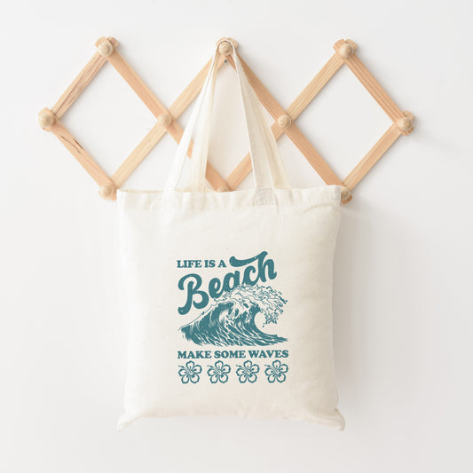 Make Some Waves Flowers | Tote Bag
