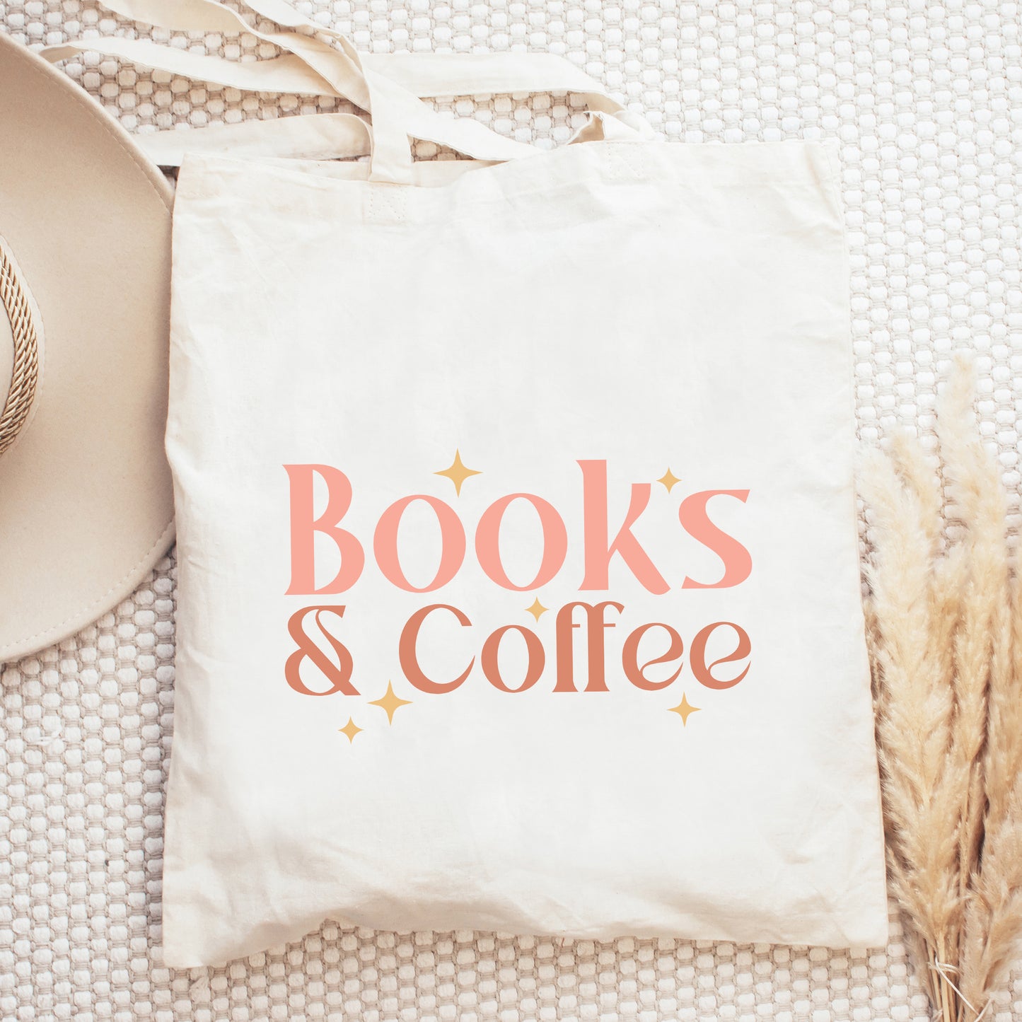 Books And Coffee Stars | Tote Bag