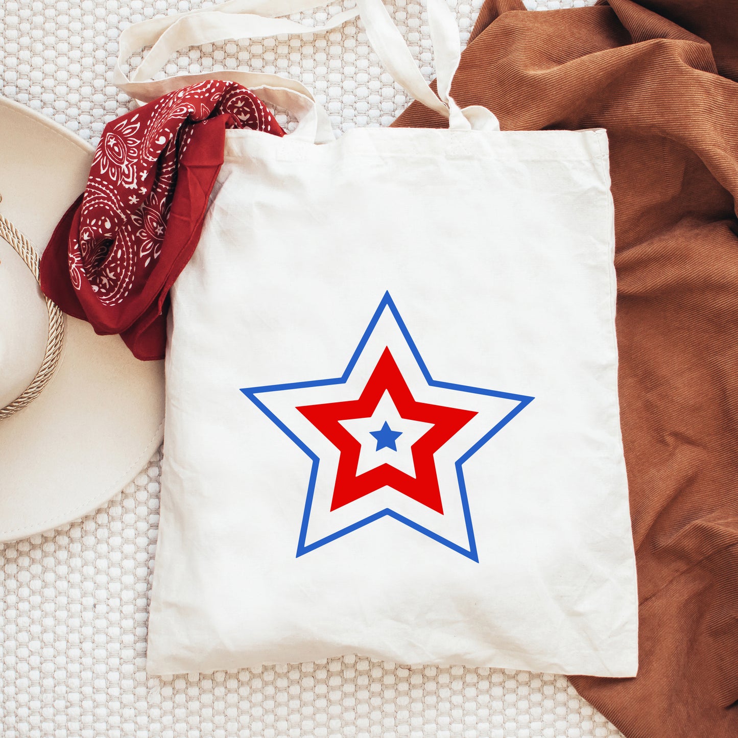 Patriotic Three Star | Tote Bag