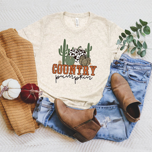 Country Pumpkin Cactus | DTF Transfer