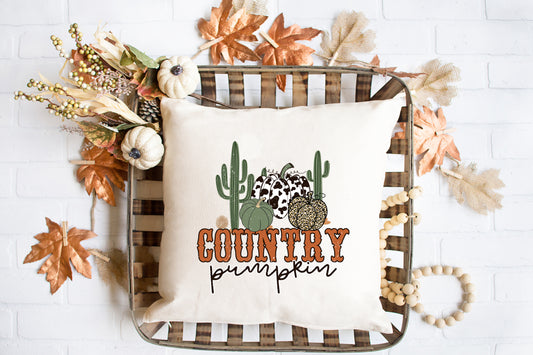 Country Pumpkin Cactus | Pillow Cover