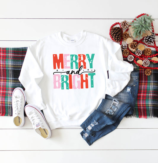 Merry And Bright Colorful | DTF Transfer