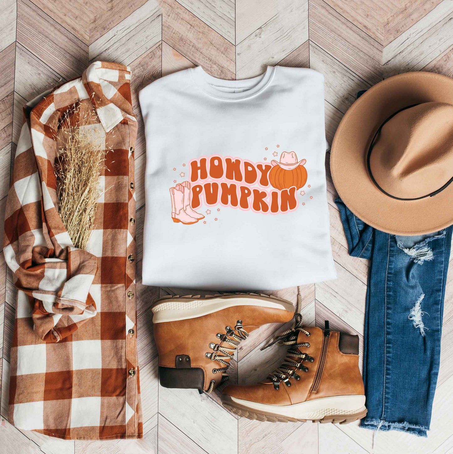 Howdy Pumpkin Boots | DTF Transfer