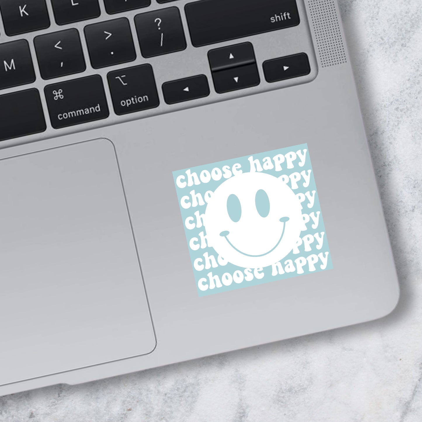 Choose Happy Smiley Face Blue & White | Sticker