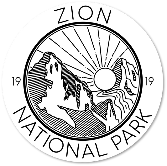 Zion National Park Black | Sticker