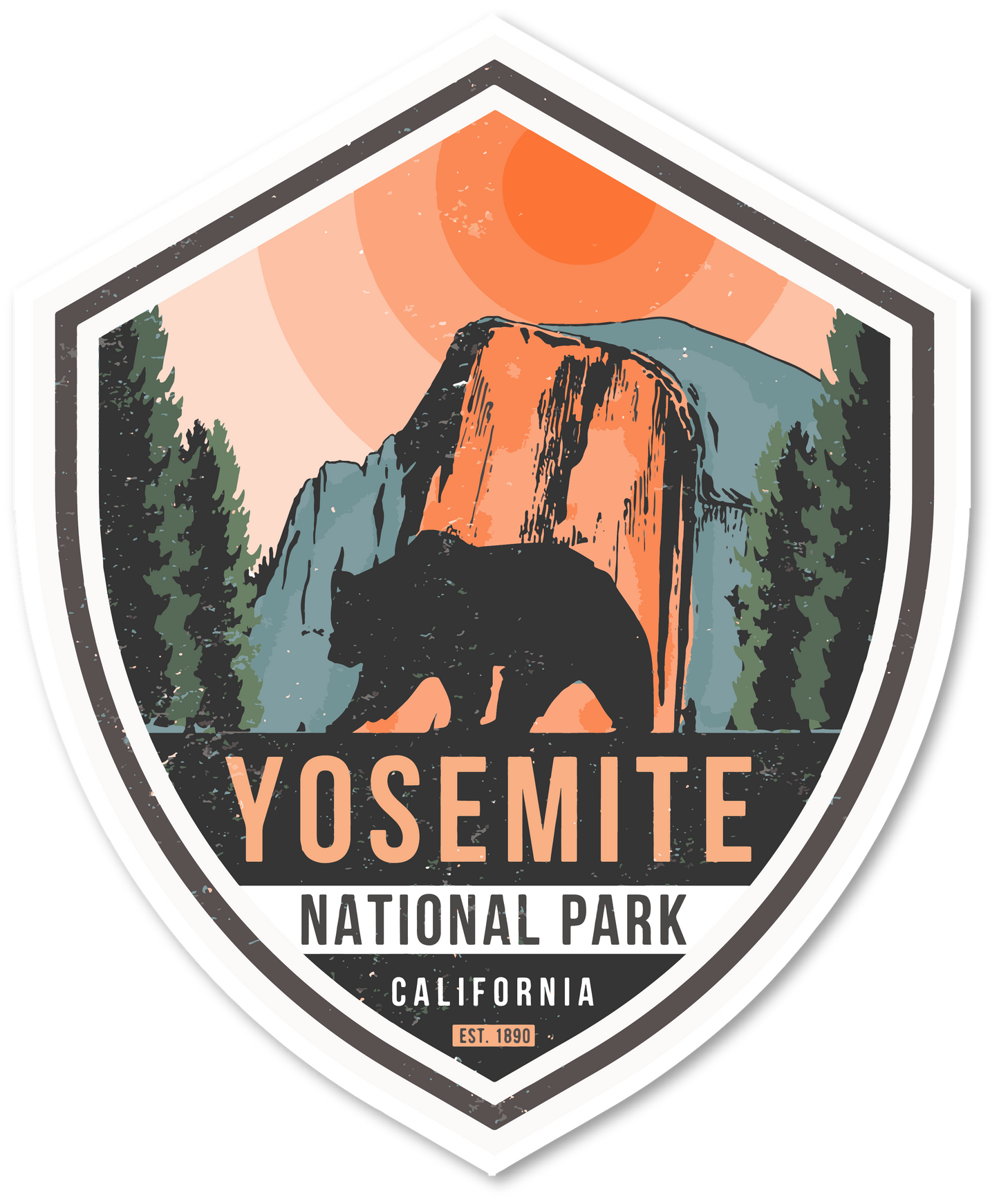 Yosemite National Park Badge | Sticker