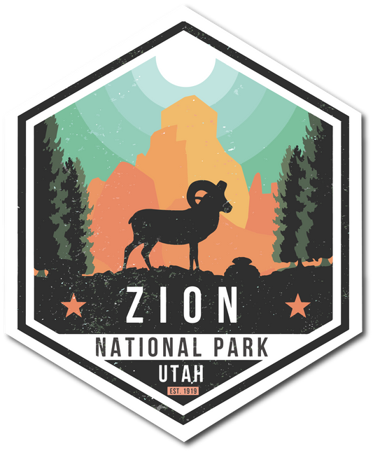 Zion National Park Badge | Sticker