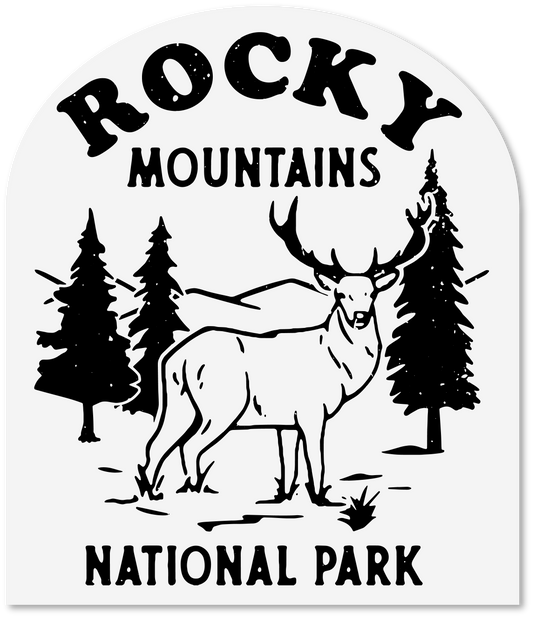Vintage Rocky Mountains National Park | Sticker