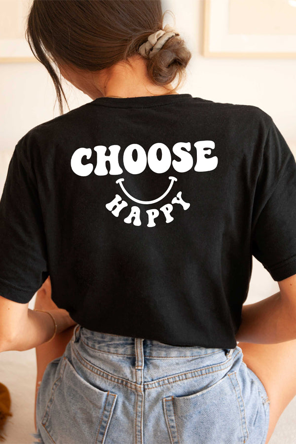 Choose Happy Bold Smiley Face | DTF Transfer