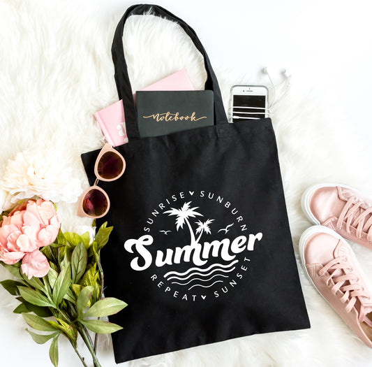Summer Sunrise Sunburn Sunset Repeat | Tote Bag
