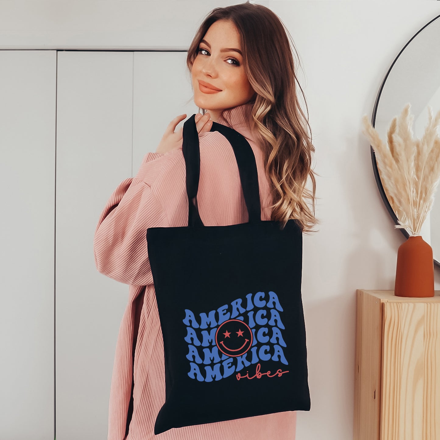 America Vibes Stacked | Tote Bag