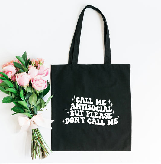 Call me Antisocial | Tote Bag