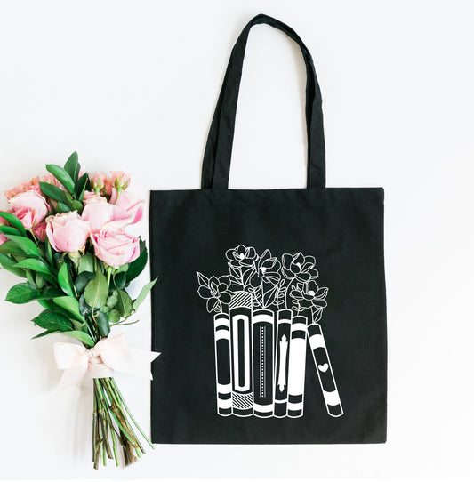 Floral Books | Tote Bag
