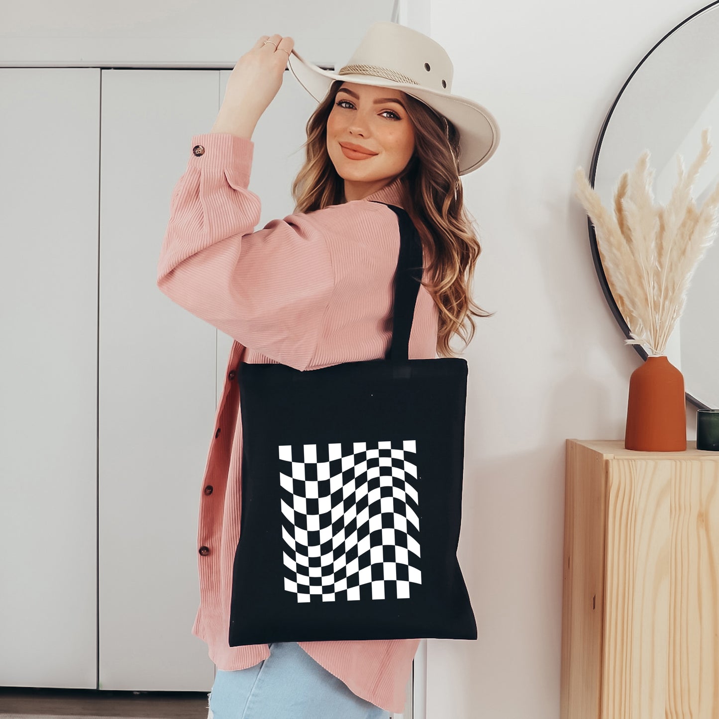 Checkered Square | Tote Bag