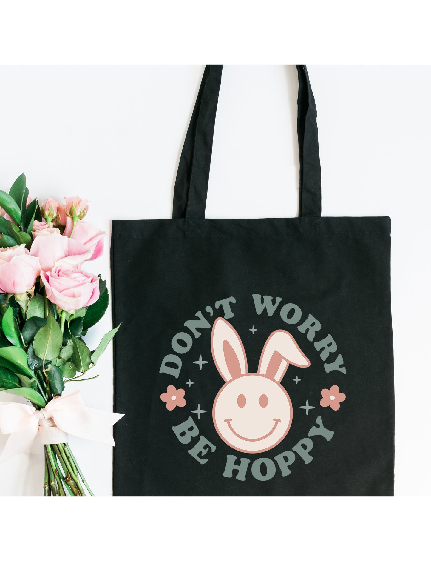 Be Hoppy Smiley Bunny | Tote Bag
